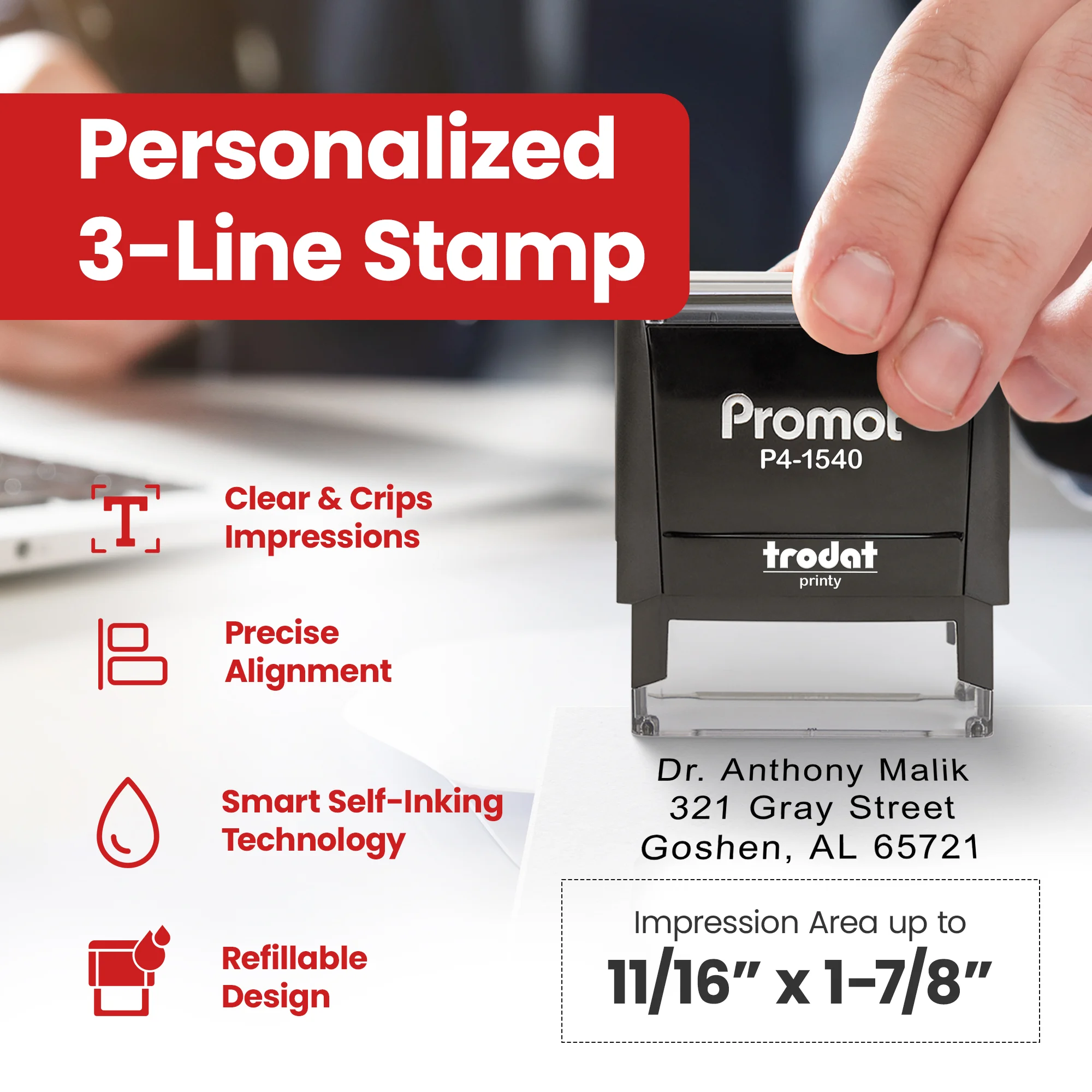 Up to 3 Lines Stamp (Small) hover